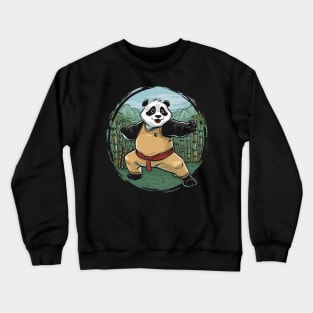 Panda-fu Master, Chinese Cartoon Style Crewneck Sweatshirt